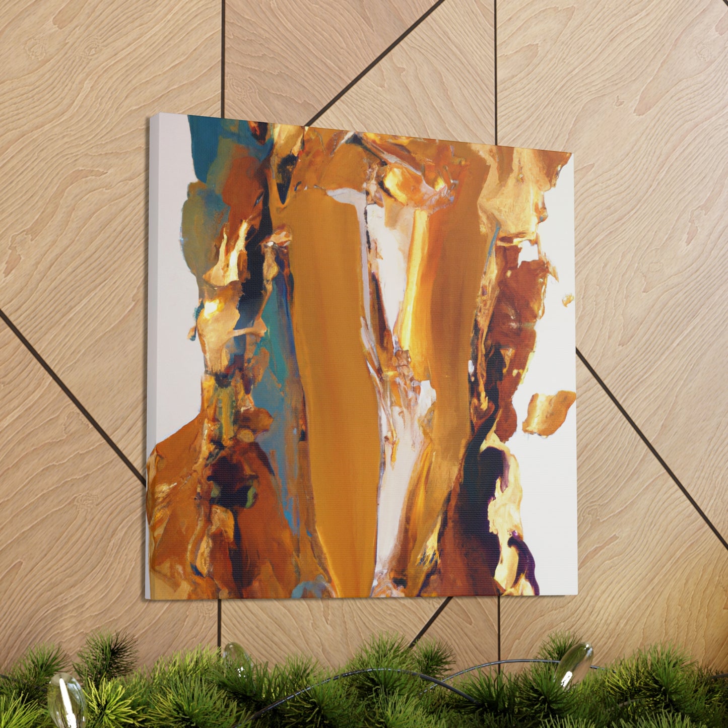 This painting has been crafted by 16th-century master artist, Aristoine de la Grande Lumière ("Aristoine of the Grand Light"), the master of Gold Decorative Art. - Canvas