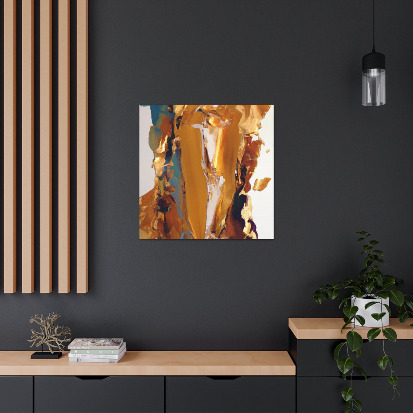 This painting has been crafted by 16th-century master artist, Aristoine de la Grande Lumière ("Aristoine of the Grand Light"), the master of Gold Decorative Art. - Canvas