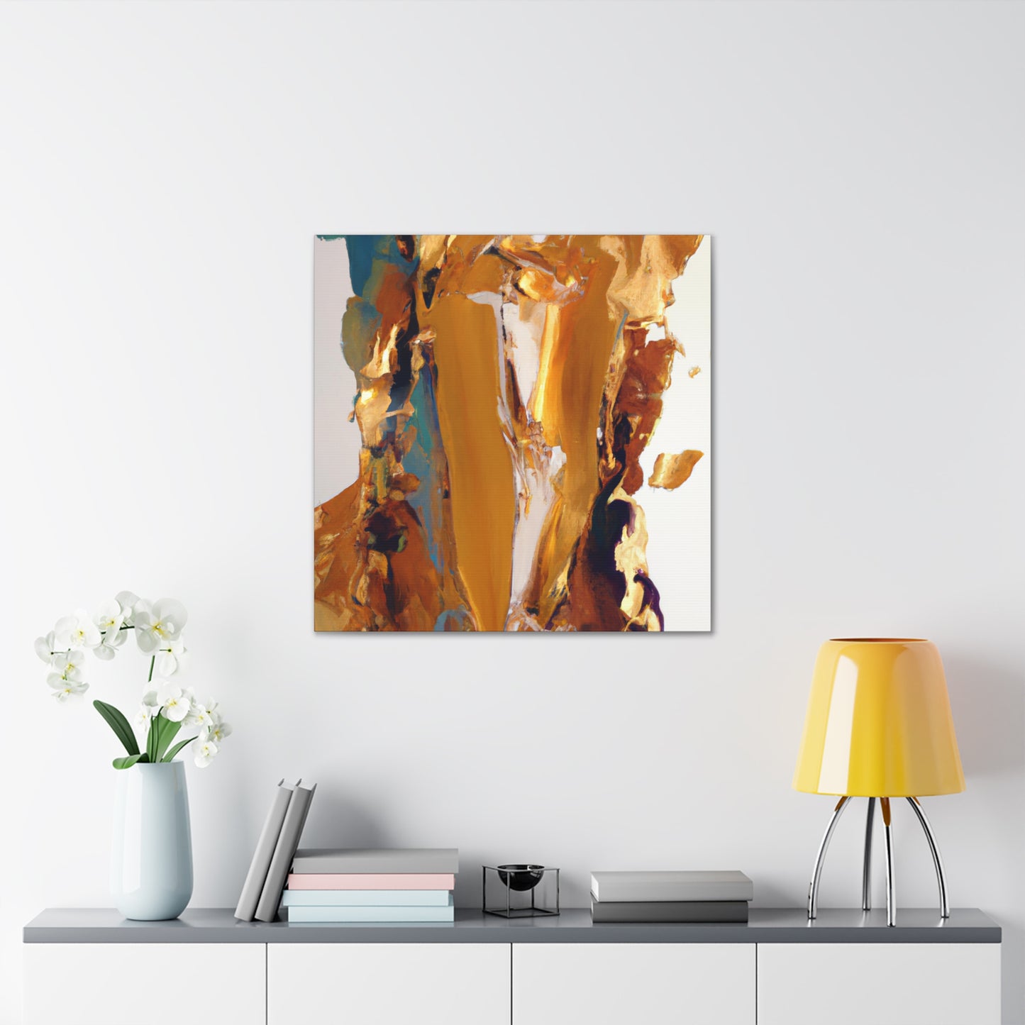 This painting has been crafted by 16th-century master artist, Aristoine de la Grande Lumière ("Aristoine of the Grand Light"), the master of Gold Decorative Art. - Canvas