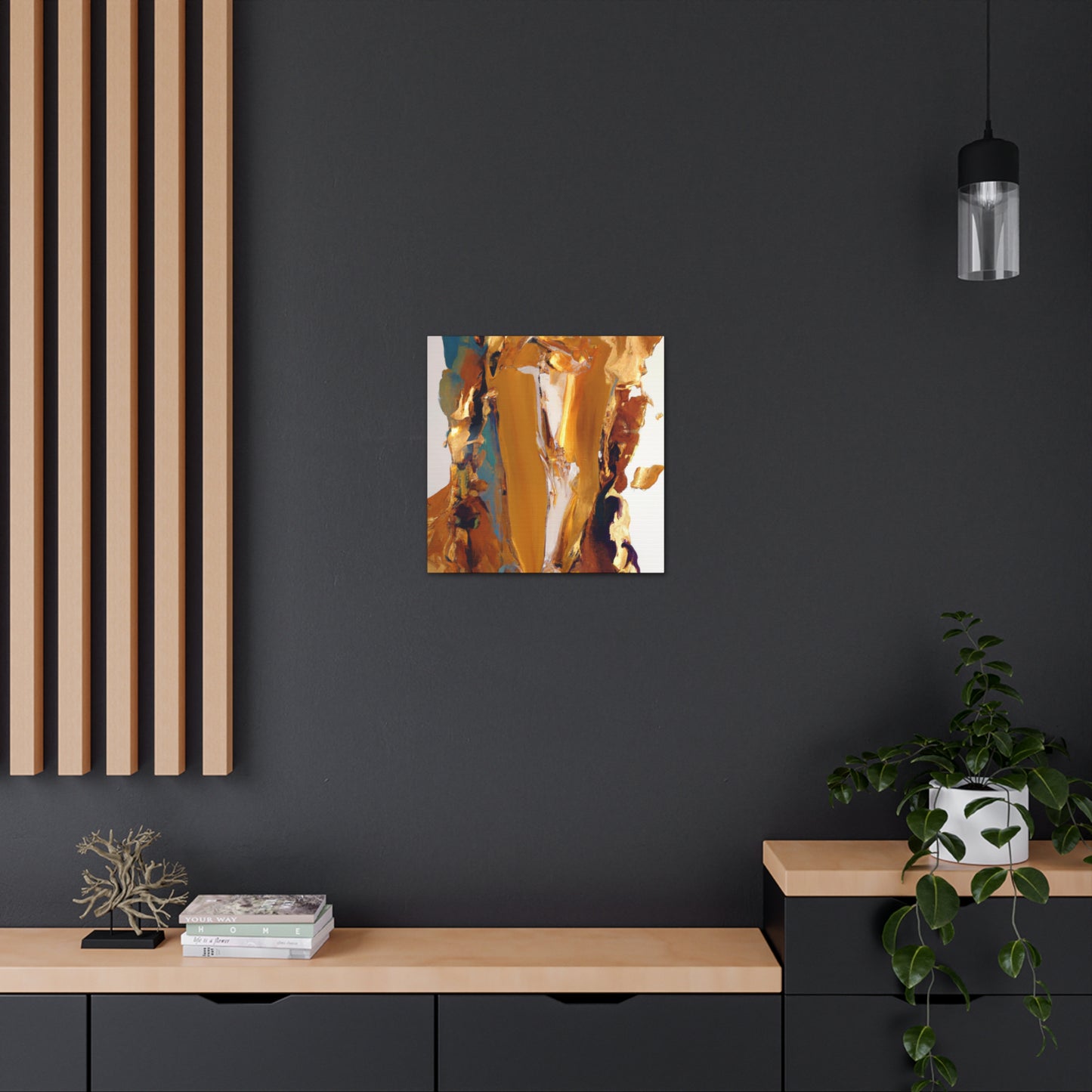 This painting has been crafted by 16th-century master artist, Aristoine de la Grande Lumière ("Aristoine of the Grand Light"), the master of Gold Decorative Art. - Canvas