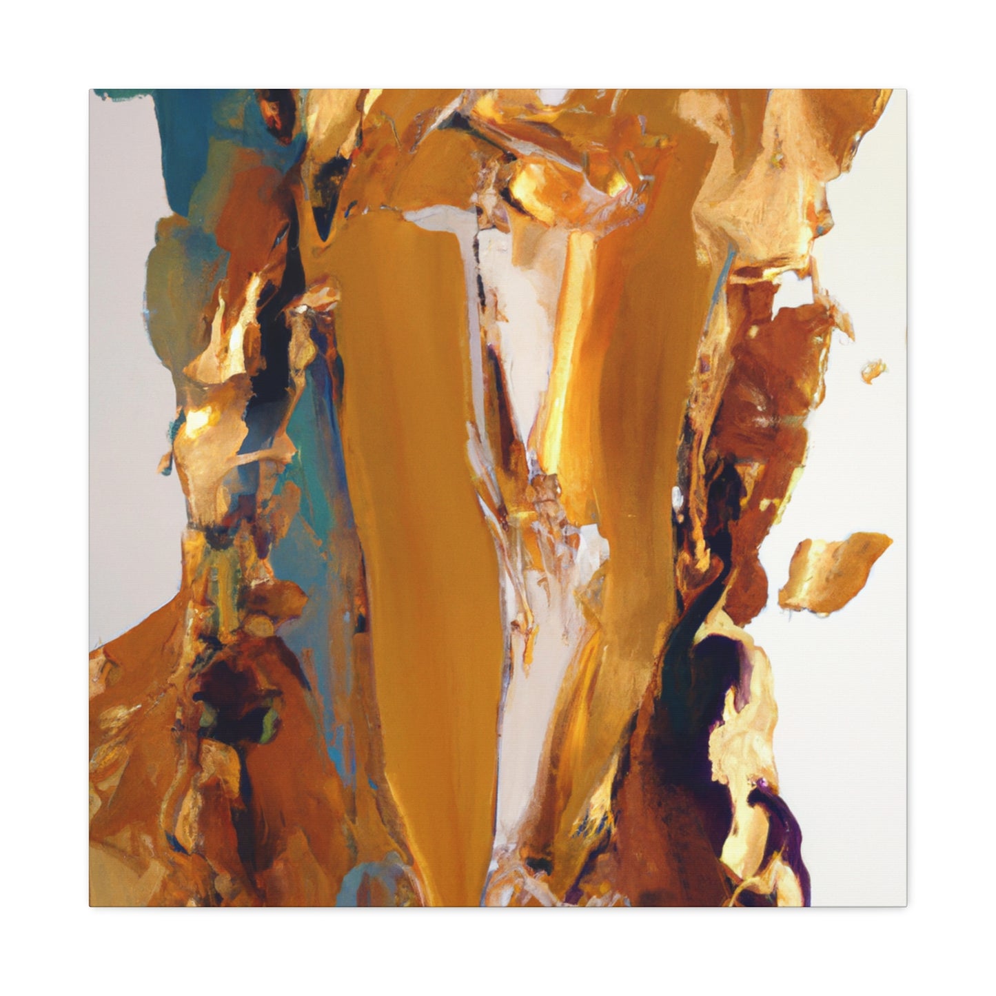 This painting has been crafted by 16th-century master artist, Aristoine de la Grande Lumière ("Aristoine of the Grand Light"), the master of Gold Decorative Art. - Canvas